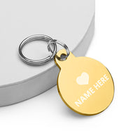 Engraved ID Tag - Heart